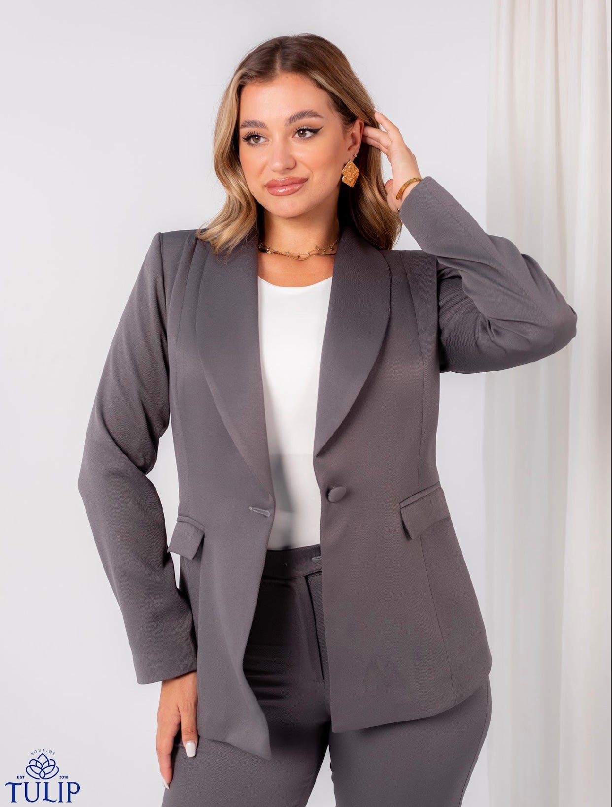 Gray Slim Fit Suit