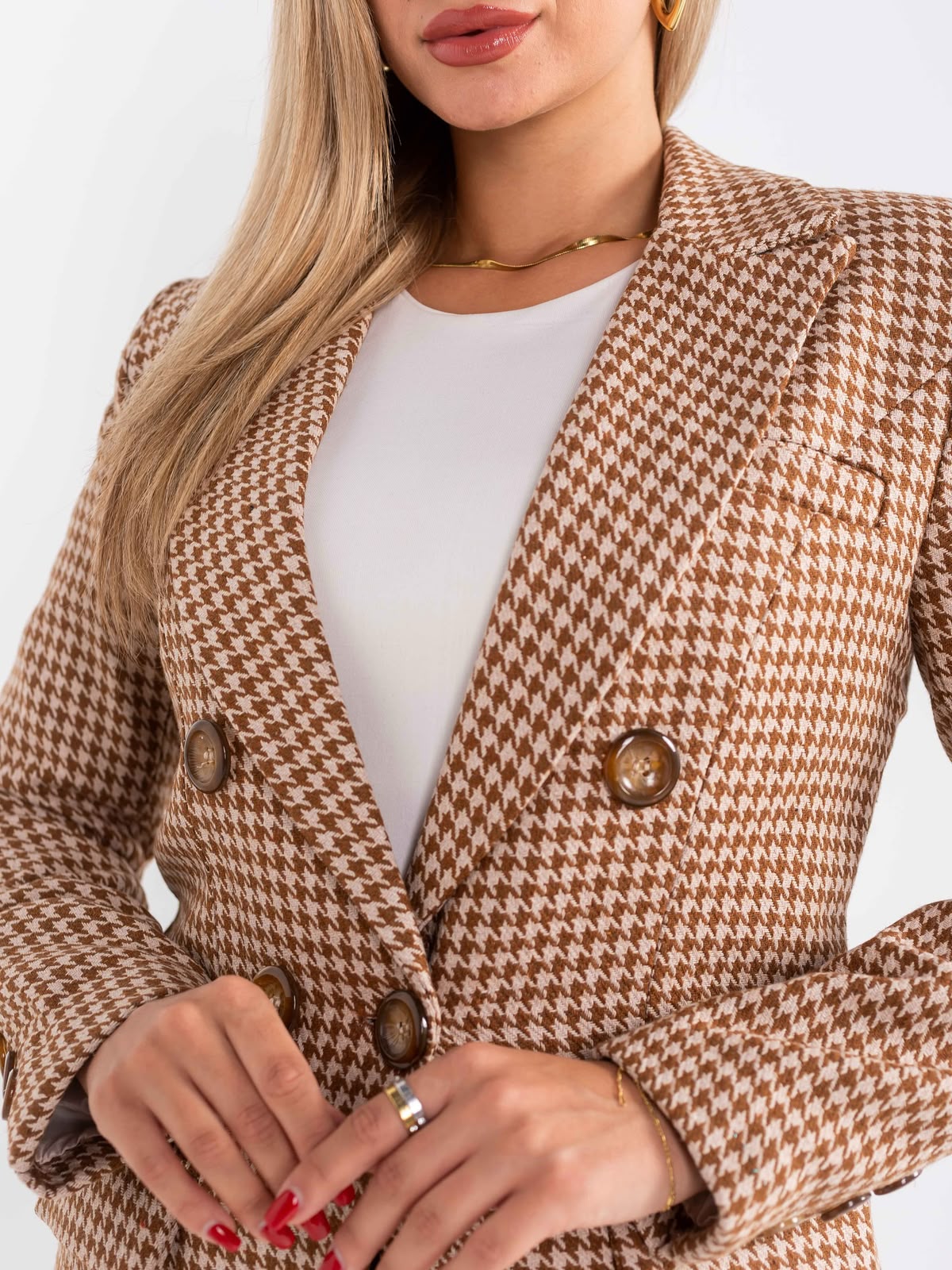 Patterned Wool Blazer