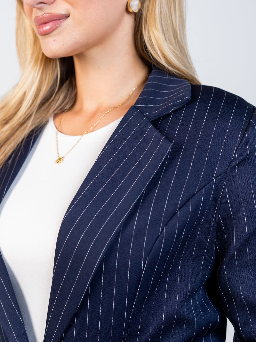 Navy Stripped Suit