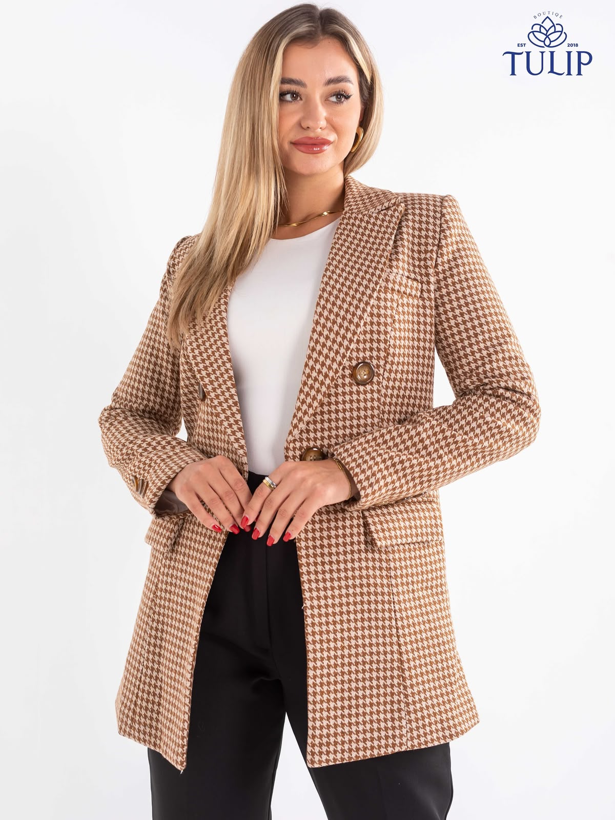 Patterned Wool Blazer