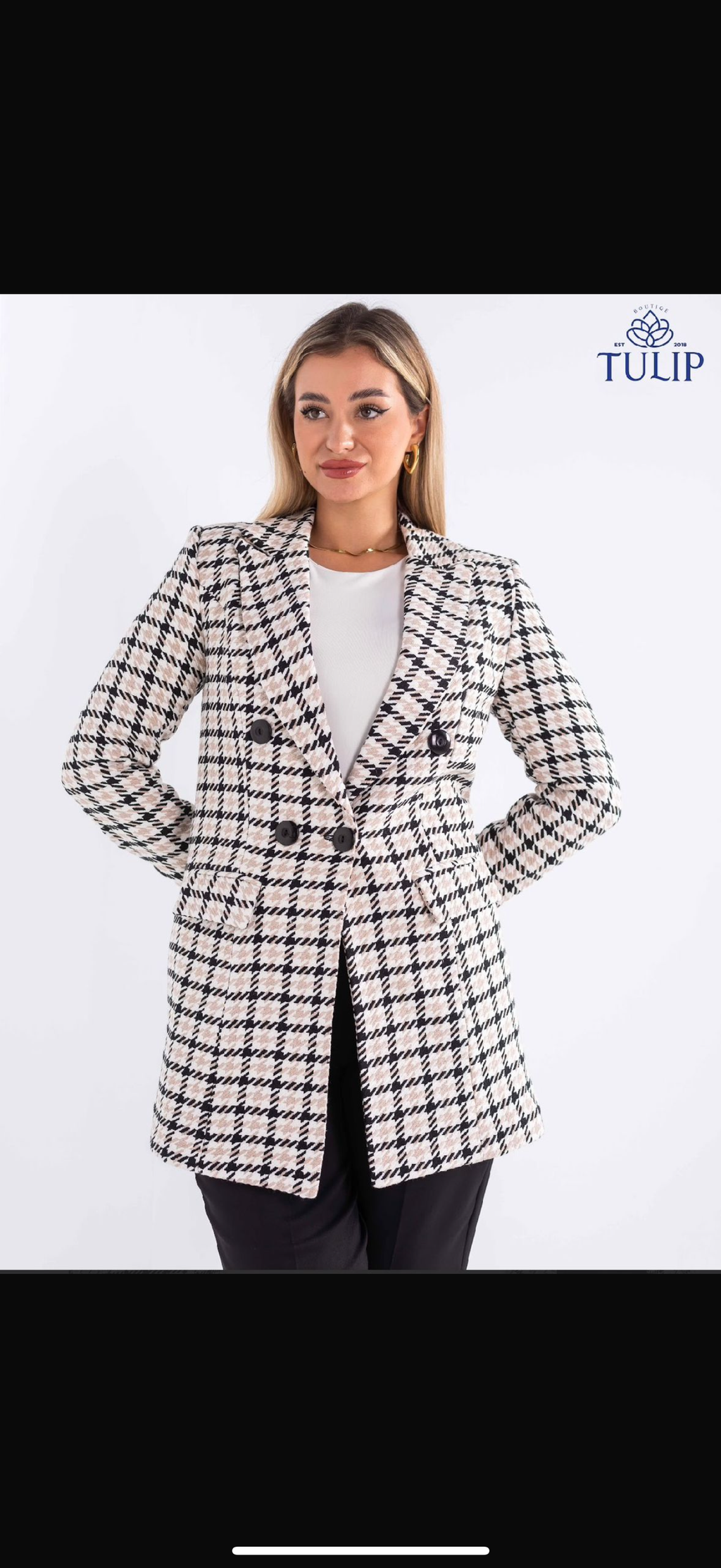 Patterned Wool Blazer