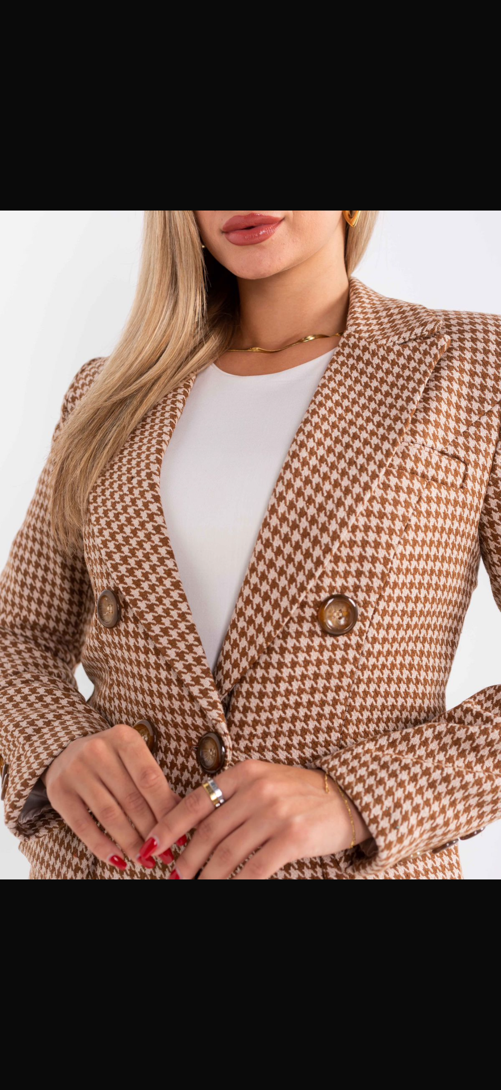 Patterned Wool Blazer