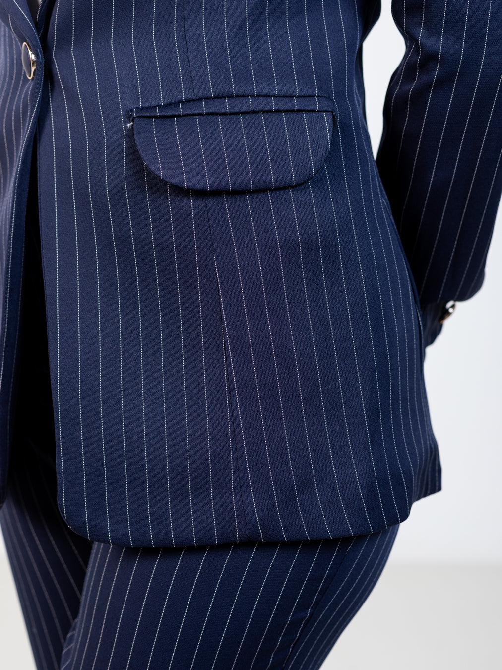 Navy Stripped Suit