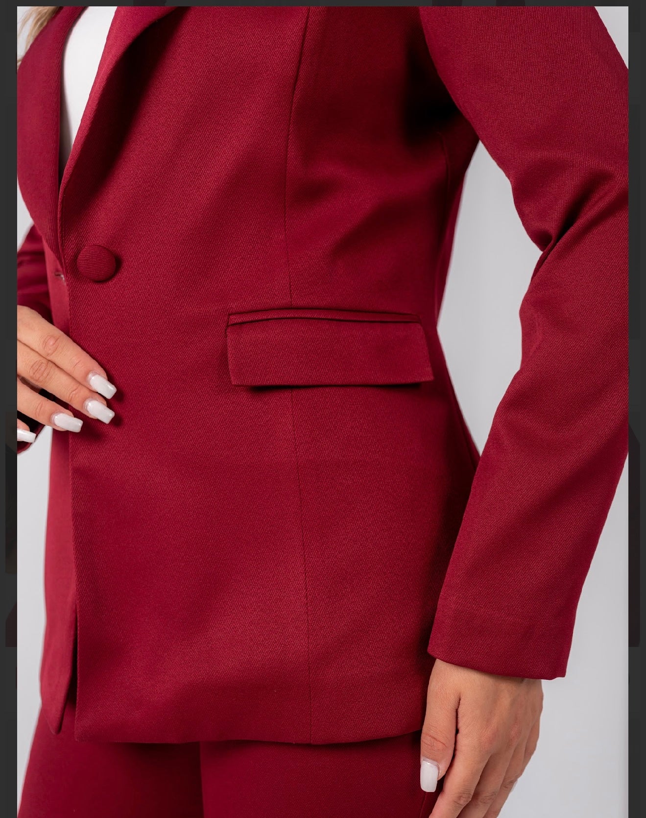 Burgundy Slim Fit Suit