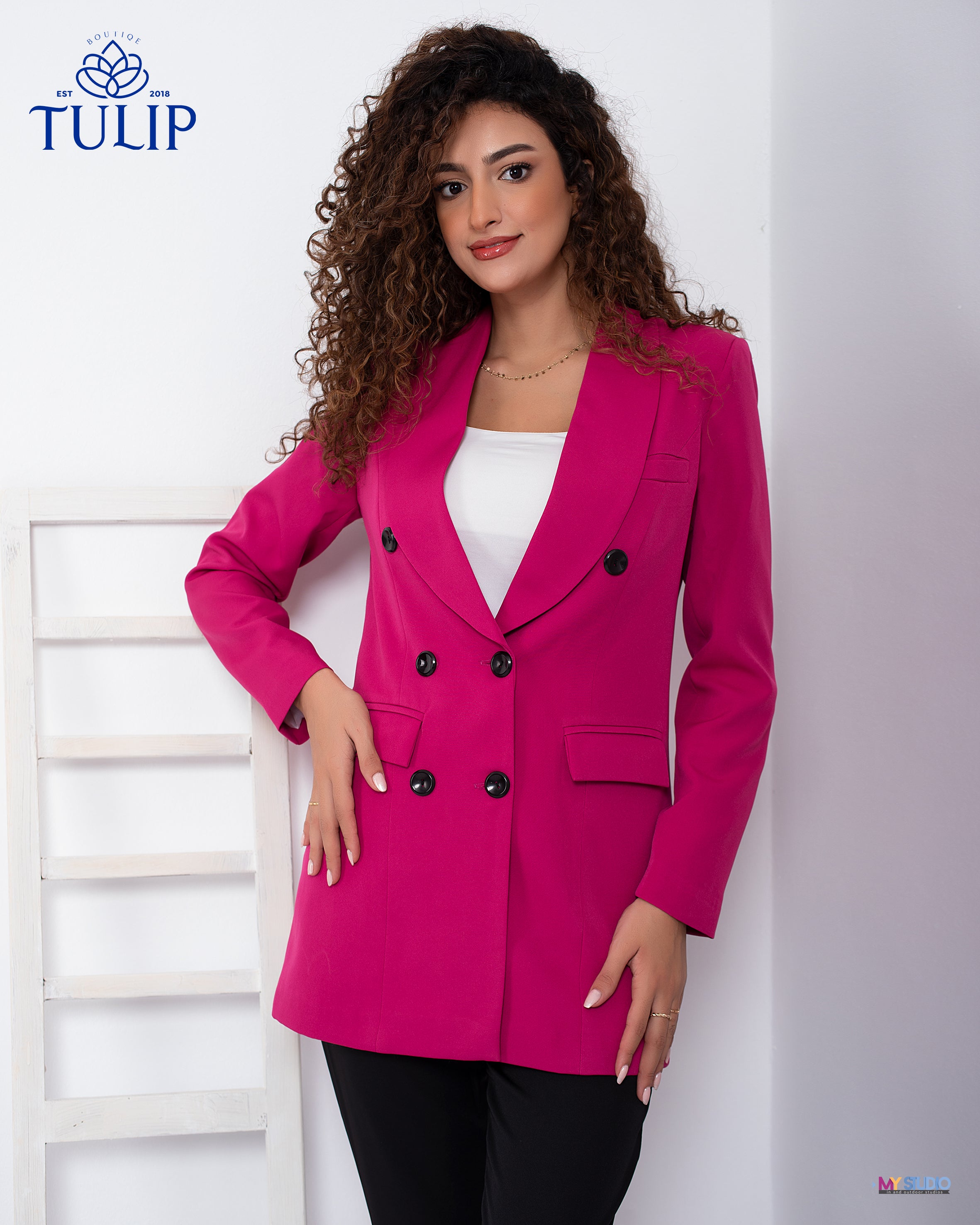 Long Blazer With Black buttons